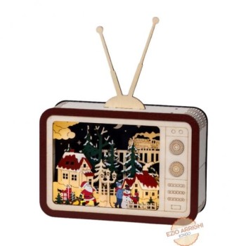 Televisore in legno con led