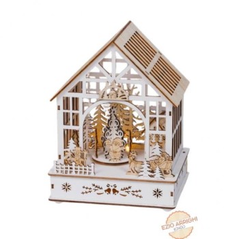Casetta in legno - led...