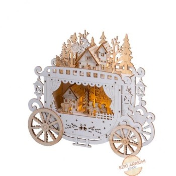 Carrozza in legno a led