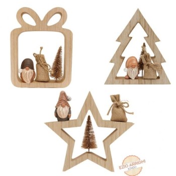 Decorazione legno H16,50cm