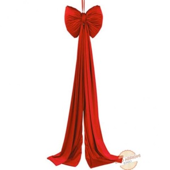 Fiocco velluto rosso 44xH210cm