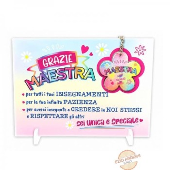 Targa Maestra con portachiavi